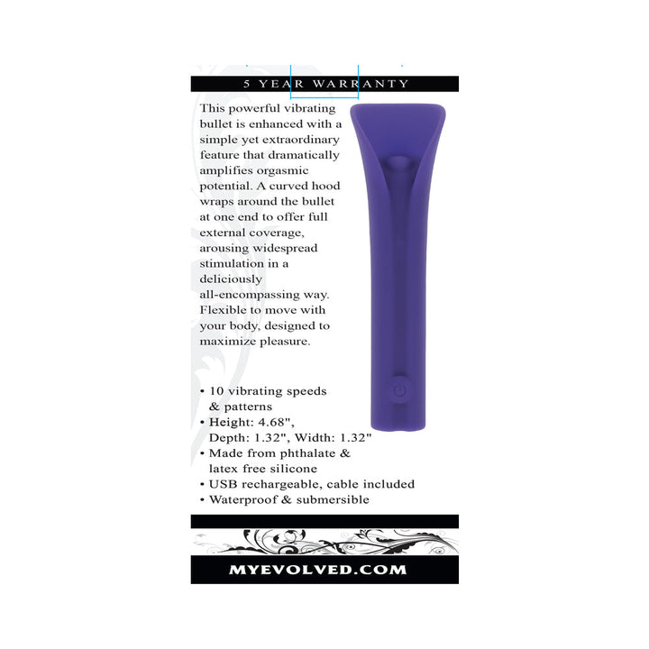 Evolved Full Coverage Rechargeable Bullet Silicone Purple - Headshop.com