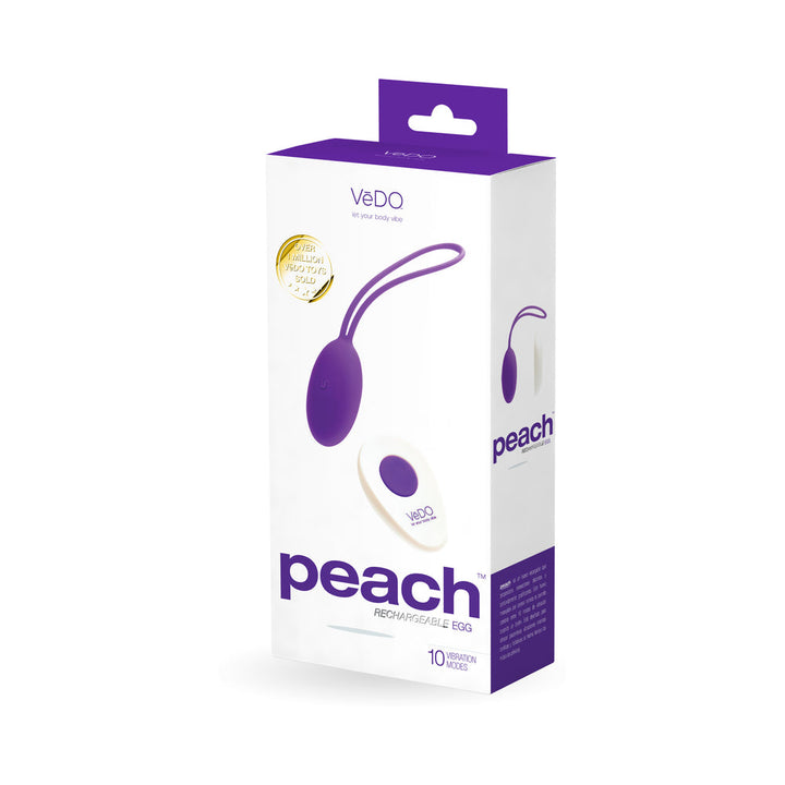 VeDO Peach Rechargeable Egg Vibe - Into You Indigo - Headshop.com