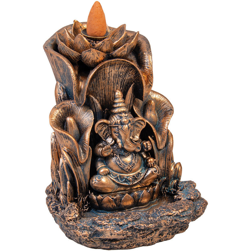 Ganesha Backflow Incense Burner - Polyresin - Headshop.com