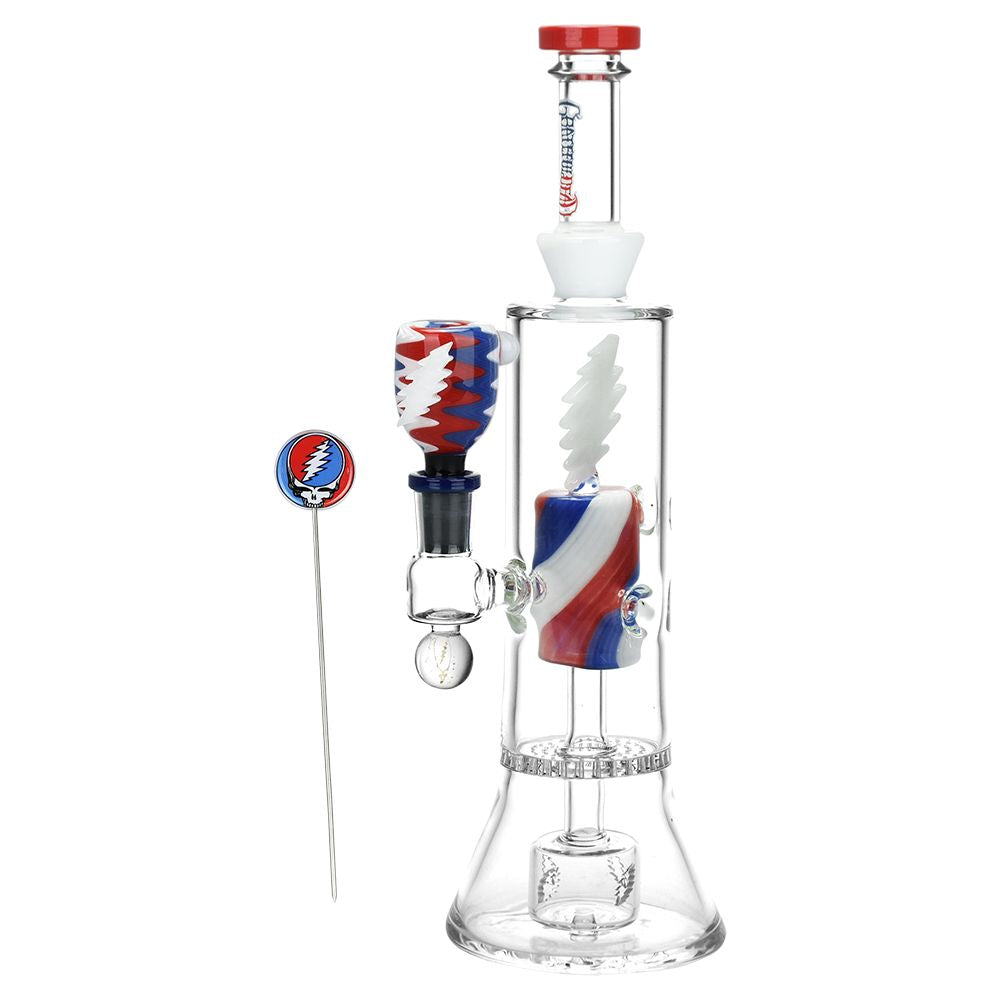 Grateful Dead x Pulsar Lightning Bolt Glass Water Pipe - Headshop.com