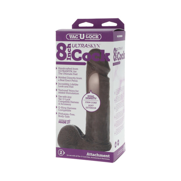 Vac-U-Lock - 8-Inch ULTRASKYN Cock Black - Headshop.com