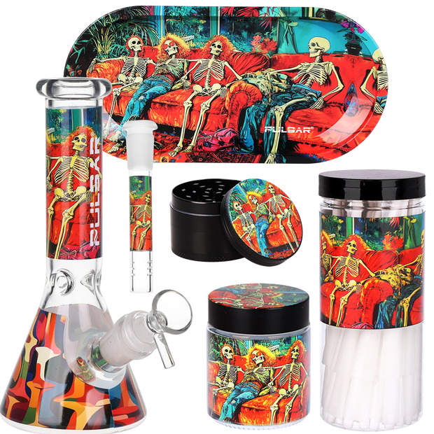 Pulsar Design Series Beaker Water Pipe Smoker's Kit | 7.75"