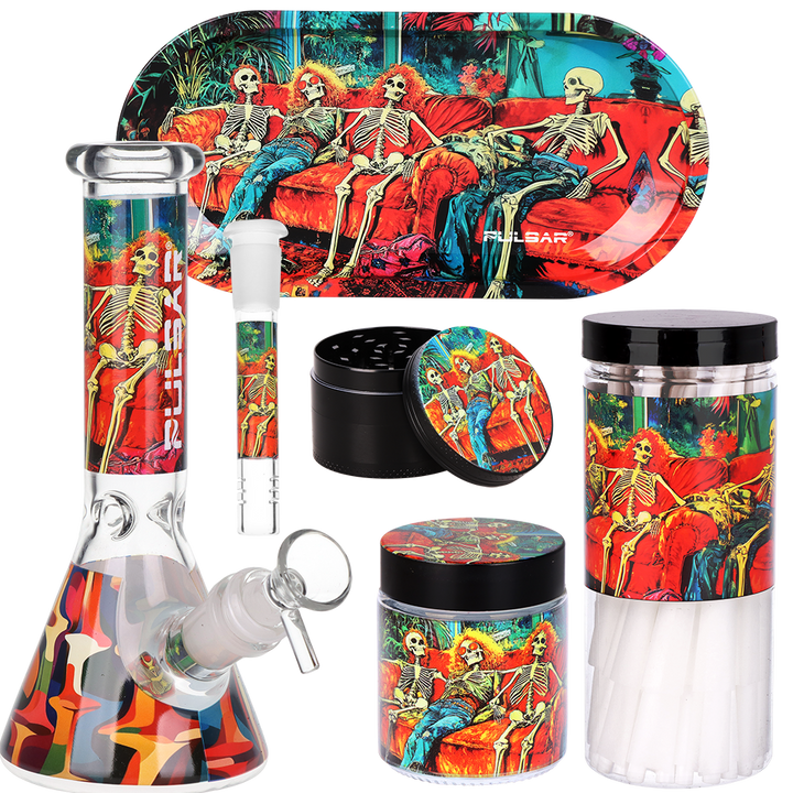Pulsar Design Series Beaker Water Pipe Smoker's Kit | 7.75"