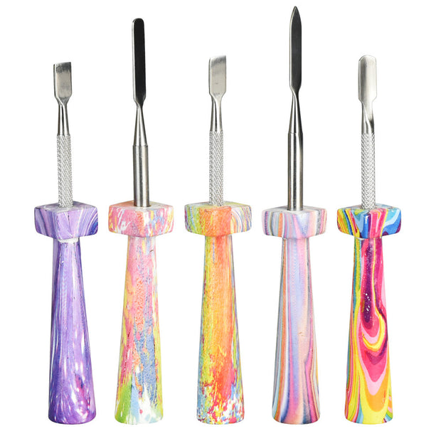 5PC SET - Colorful Resin Dab Tool - 5"/Asst Colors - Headshop.com