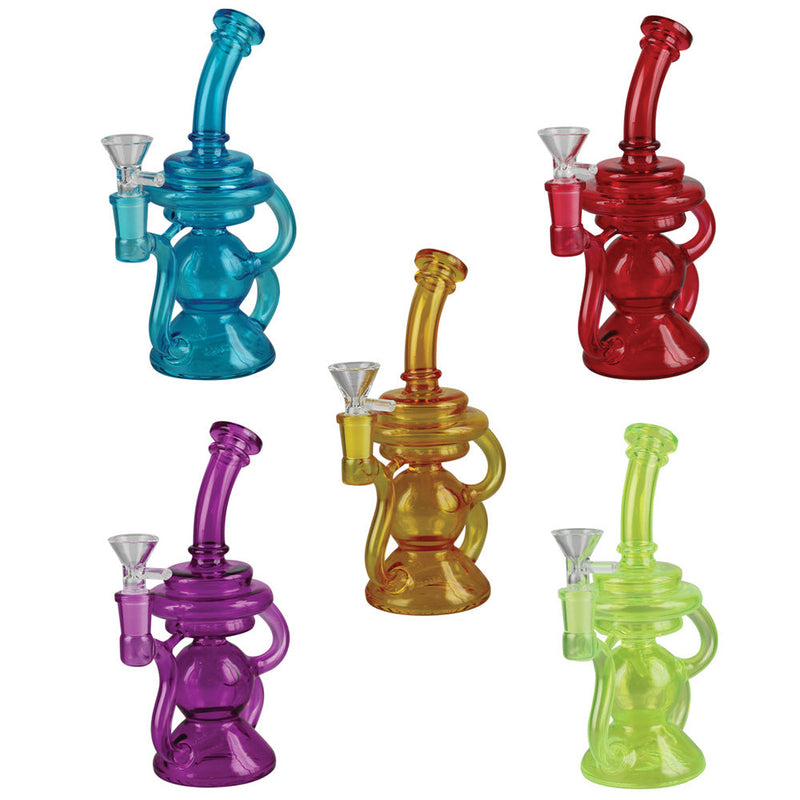 Recycler Water Pipe - 7.5" / 14mm F - Colors Vary - Headshop.com