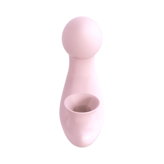 Shots Irresistible Desirable Rechargeable Silicone Soft Pressure Air Wave Dual Stimulator Pink - Headshop.com
