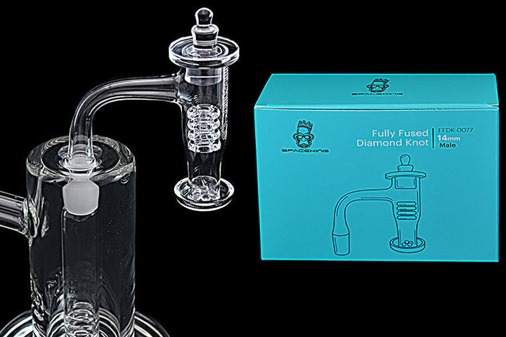 Space King Fully Fused Diamond Knot Banger Kit (Teal) - Headshop.com