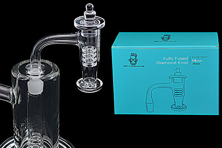Space King Fully Fused Diamond Knot Banger Kit (Teal) - Headshop.com