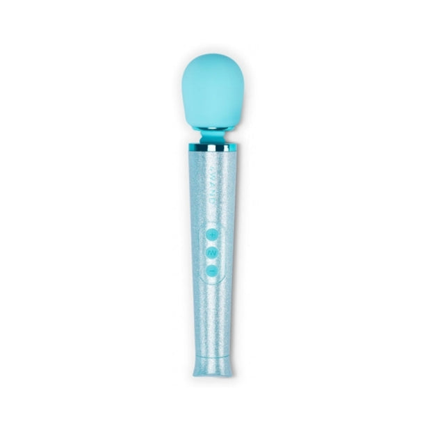 Le Wand All That Glimmers Petite Rechargeable Vibrating Massager Special Edition Set Light Blue - Headshop.com