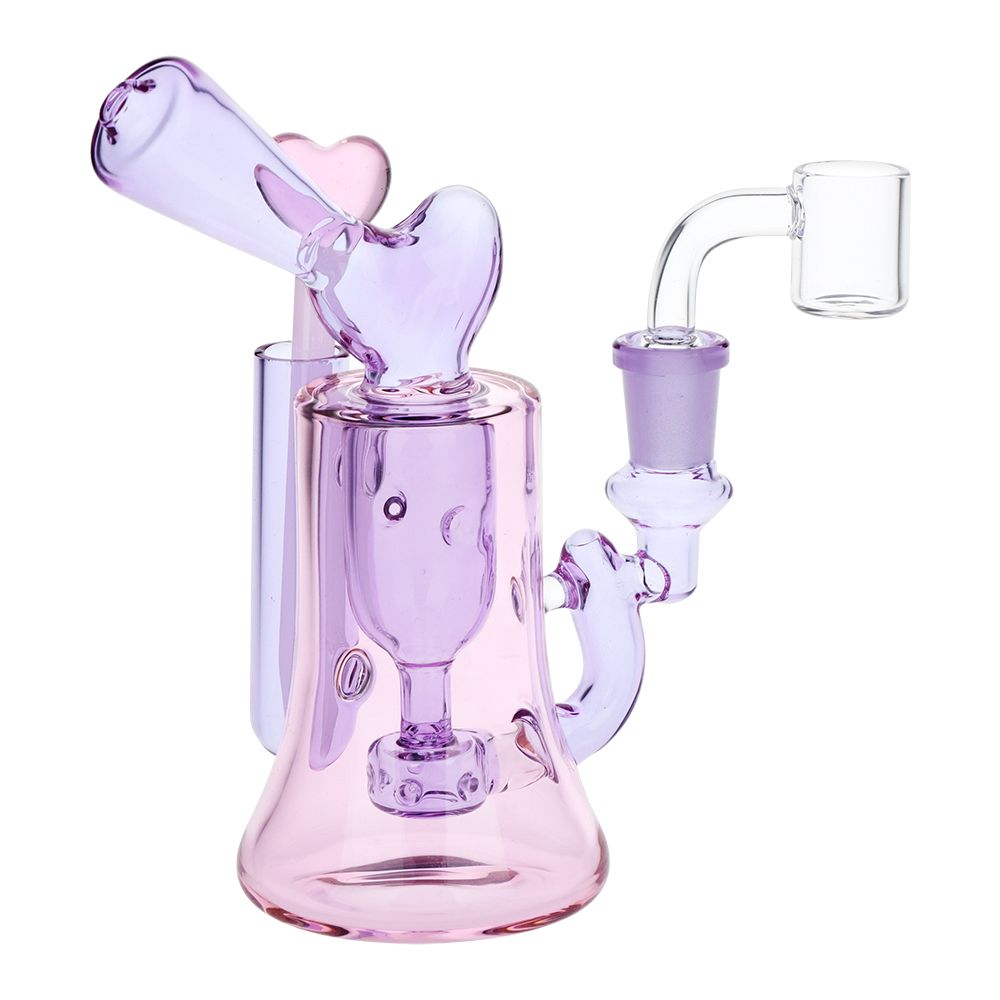 Lovely Heart Glass Dab Rig Set - 6.25" / 14mm F - Headshop.com