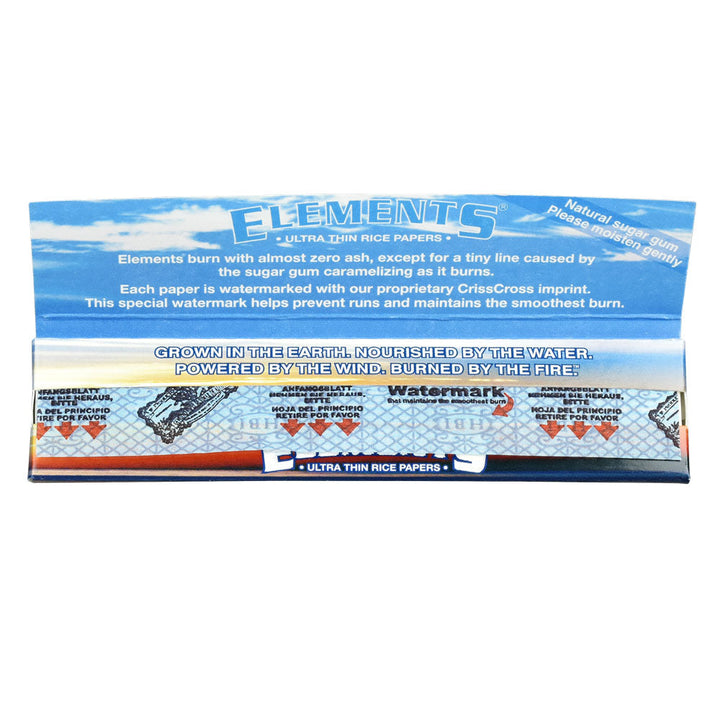 Elements Ultra Thin Rice Rolling Papers - Headshop.com