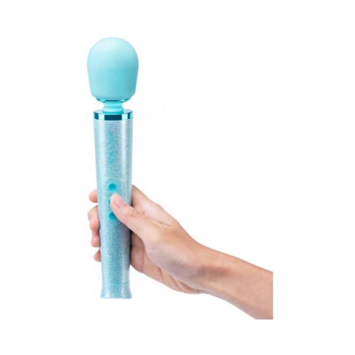 Le Wand All That Glimmers Petite Rechargeable Vibrating Massager Special Edition Set Light Blue - Headshop.com