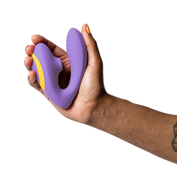 ROMP Reverb Rechargeable Silicone Clitoral and G-Spot Stimulator Purple - Headshop.com