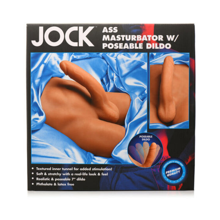 Jock Ass Masturbator with Posable 7 in. Dildo Medium - Headshop.com