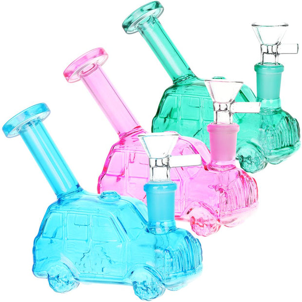 Station Wagon Mini Glass Water Pipe - 4.5" / 14mm F / Colors Vary - Headshop.com