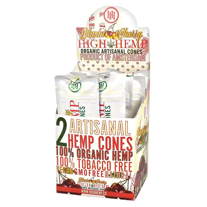 High Hemp Organic Artisanal Cones | 2pc | 15pk Display - Headshop.com
