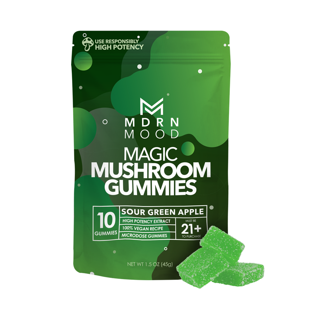 MDRN MOOD Magic Mushroom Gummies - Sour Green Apple - Headshop.com