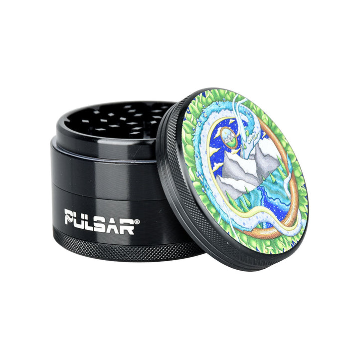 Pulsar Artist Series Grinder - 2.5" / 4pc / Assorted Designs 6PC DISPLAY - Headshop.com