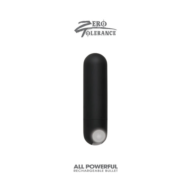 Zero Tolerance All Powerful Rechargeable Bullet Vibrator Black - Headshop.com