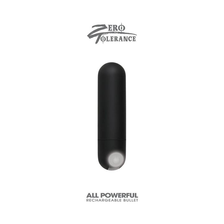 Zero Tolerance All Powerful Rechargeable Bullet Vibrator Black - Headshop.com