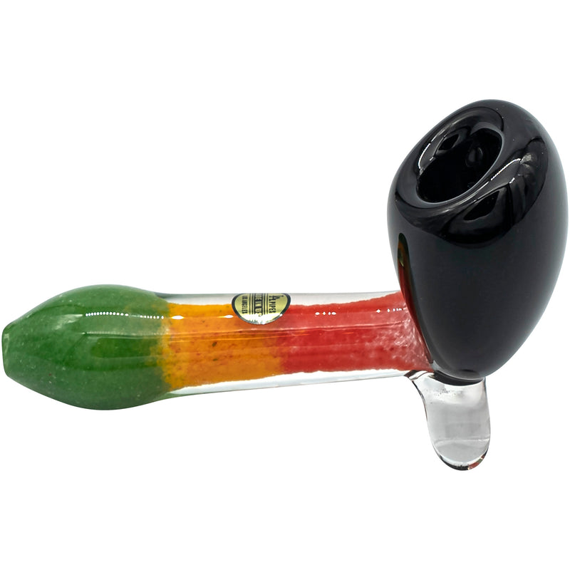 LA Pipes "Sattdown Rasta" Sherlock Glass Pipe - Headshop.com