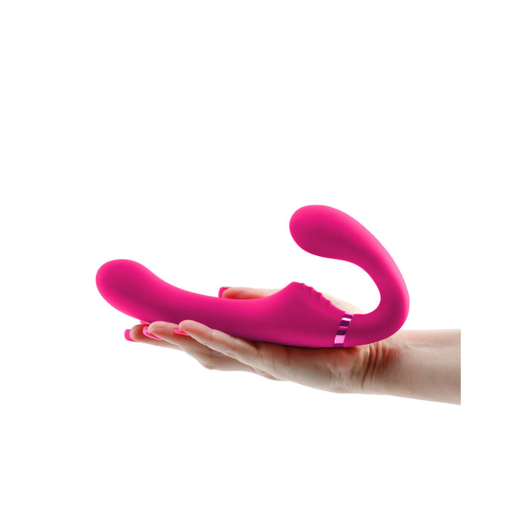 ShiShi Midnight Rider Vibrating Strapless Strap-On Pink - Headshop.com