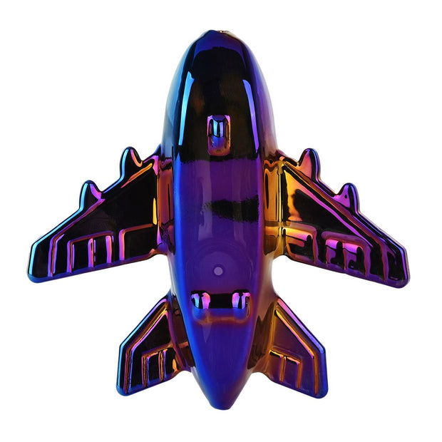 Jet Airliner Electroplated Glass Hand Pipe - 5.5" - Headshop.com