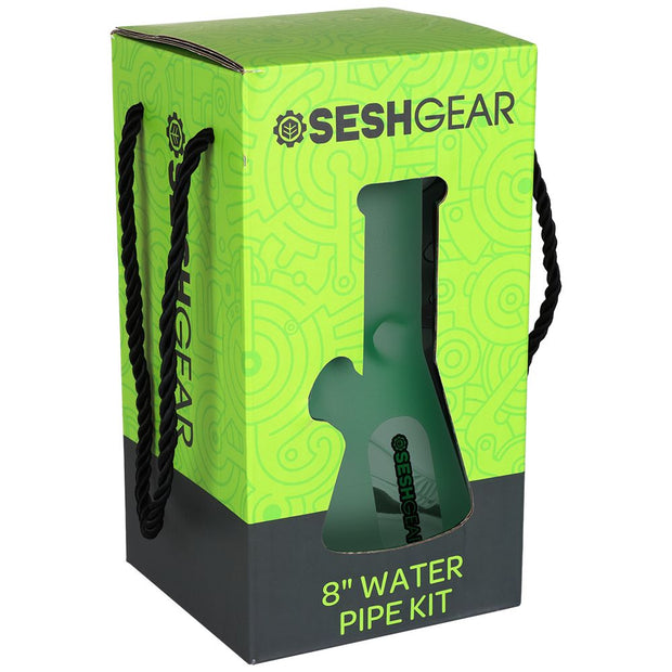 SeshGear Glass Beaker Water Pipe Smokers' Kit | 8" | 14mm F - Headshop.com