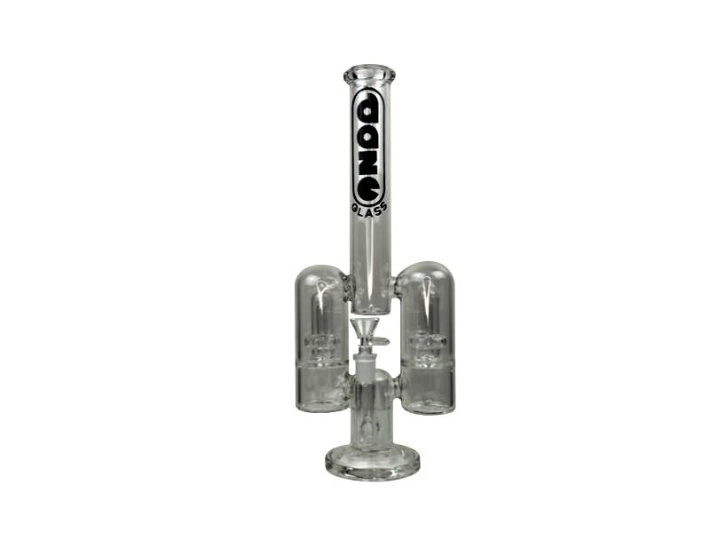 Daze Glass - 14" Rocket Ship Dual Showerhead Perc Glass Water Pipe - Headshop.com