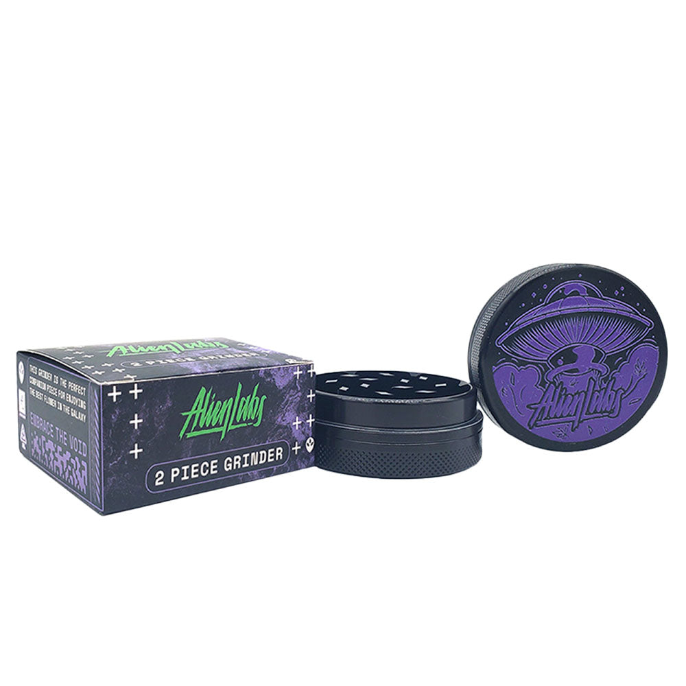 Alien Labs Aluminum Grinder - Purple Ship / 2pc / 2.25" - Headshop.com