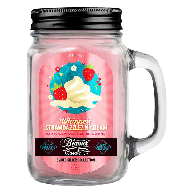 Beamer Candle Co. Mason Jar Candle | Whipped Strawdazzlez N' Cream - Headshop.com