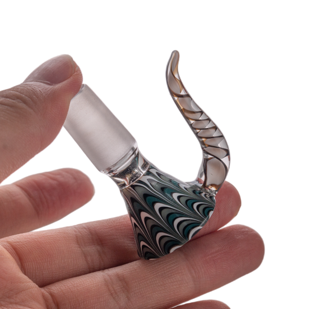 14mm & 18mm Male Joint Colorful Heady Bowl w/ Arm - Headshop.com