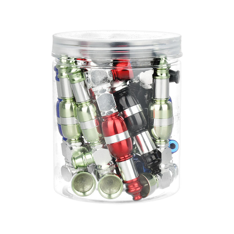 14PC JAR - Metal Pipe w/ Carb - 4" / Assorted Colors - Headshop.com