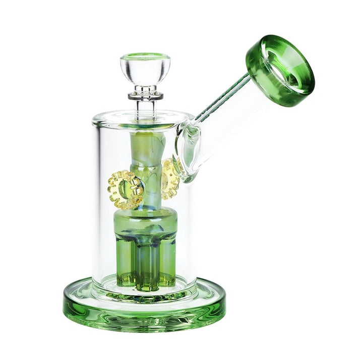 SeshGear Steampunk Gears Fumed Perc Glass Water Pipe | 6.5" | 14mm F - Headshop.com