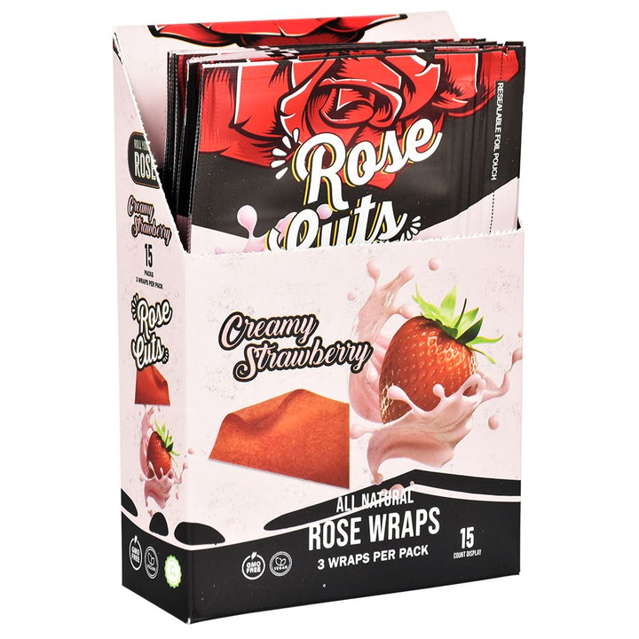 Rose Cuts Pink Rose Wraps | 3pc | 15pk Display - Headshop.com