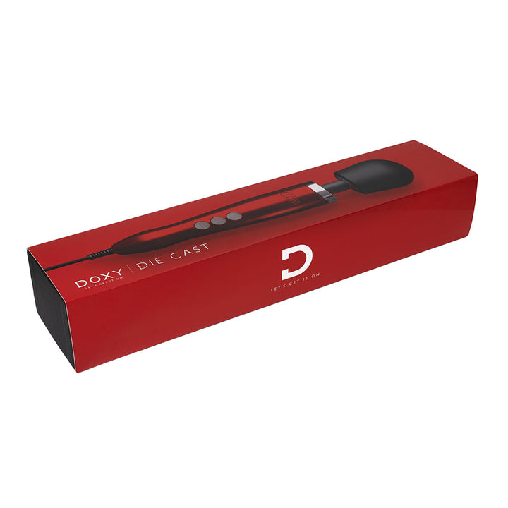 Doxy Die Cast Wand Vibrator Red - Headshop.com