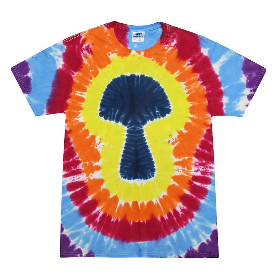 Short Sleeve Tie Dye T-Shirt | Multicolor Mushroom - Headshop.com