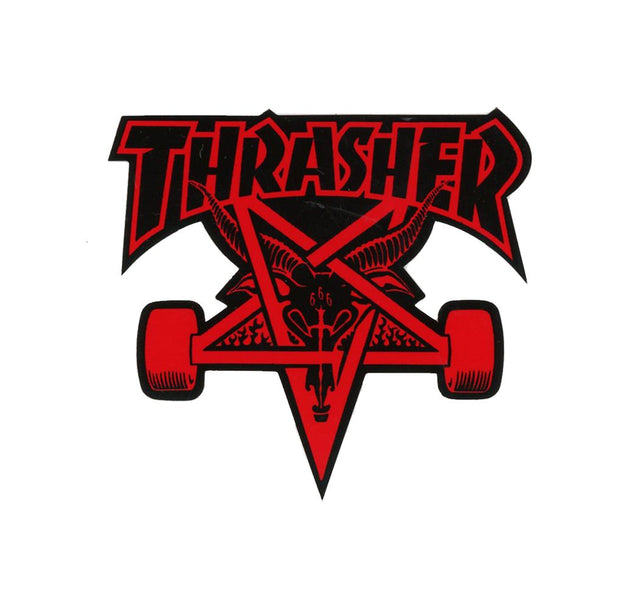 Thrasher Pentagram Skate Wheels Sticker | 4.5"x4.25" - Headshop.com