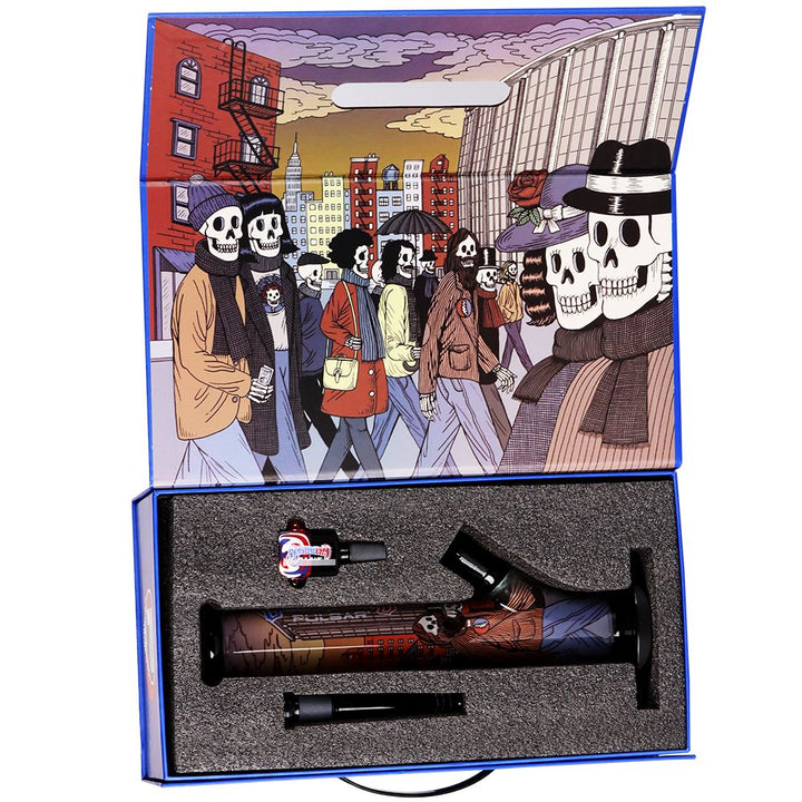 The Grateful Dead x Pulsar Inside Print Straight Tube Glass Water Pipe | 11.25" | 14mm F