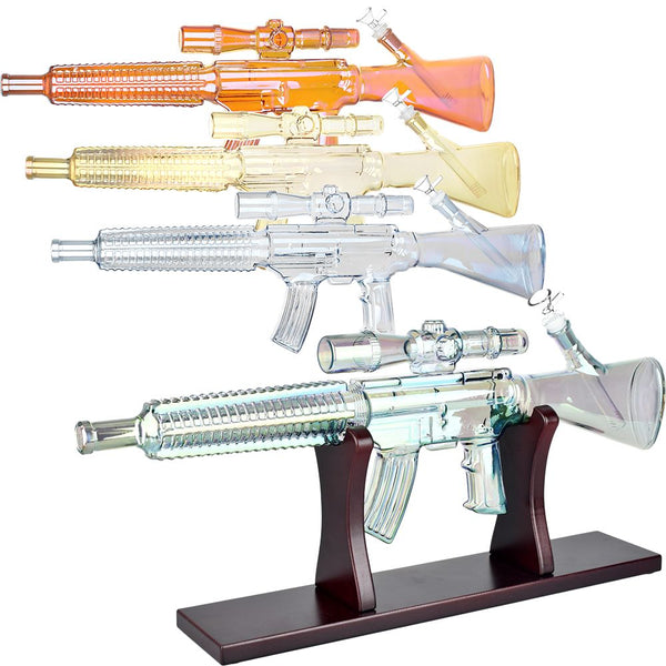 Machine Gun Glass Water Pipe - 23.75" / 14mm F / Colors Vary Machine Gun Glass Water Pipe - 23.75" / 14mm F / Colors Vary