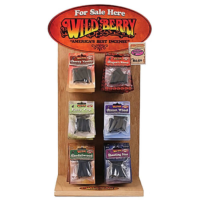 Wild Berry Backflow Incense Dealer Display - 6 Scents - Headshop.com