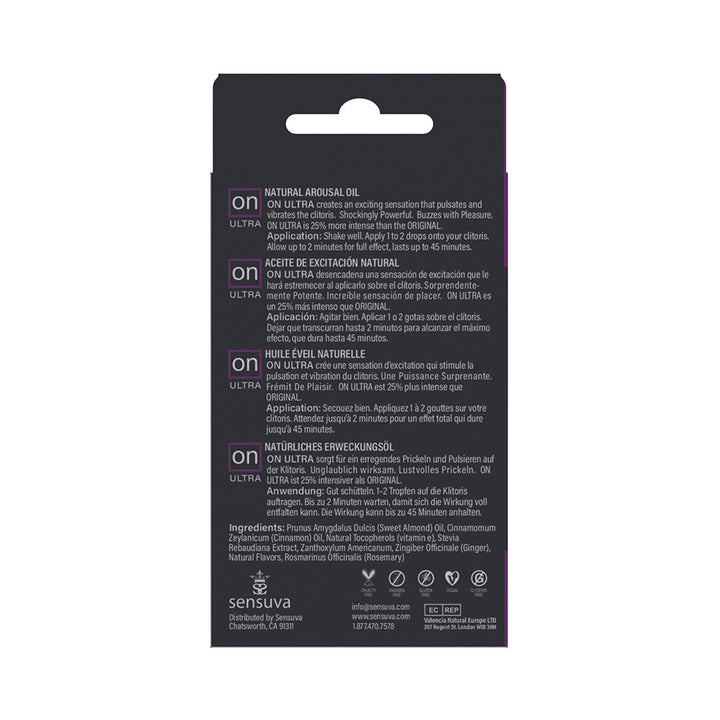 Sensuva ON Ultra Arousal Oil 5 ml - Headshop.com