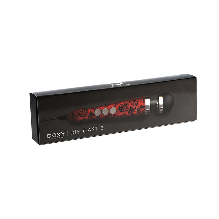 Doxy Die Cast 3 Compact Wand Vibrator Roses - Headshop.com