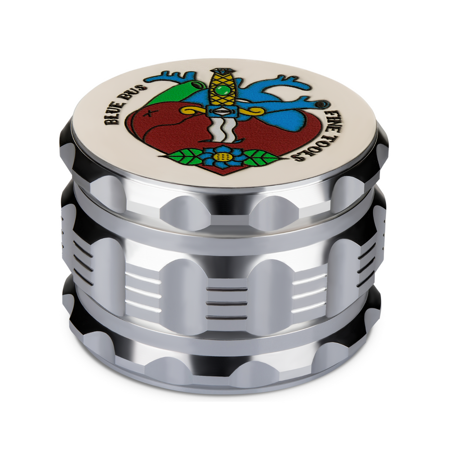 Bluebus GA 2.5 Inch Grinder Silver (Old School Edition) - Headshop.com