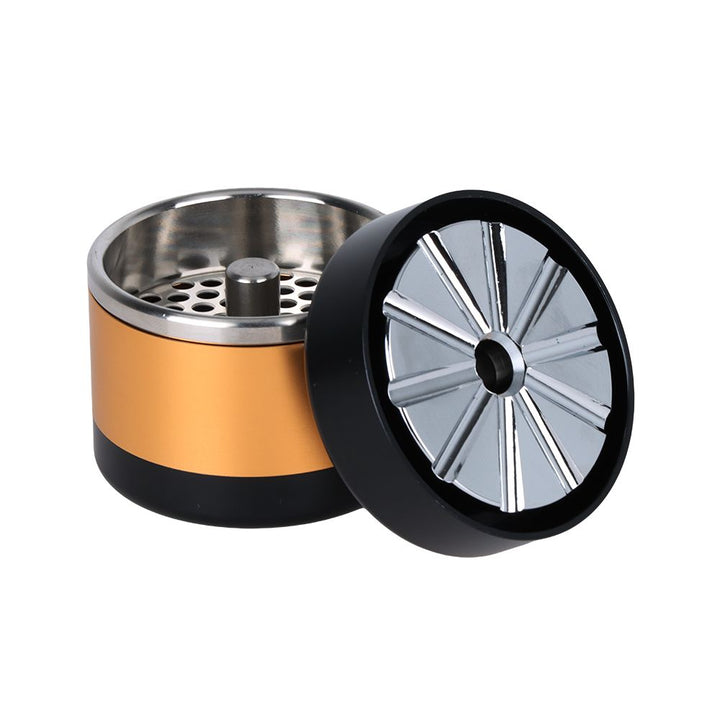 Aluminum Manually Operated Herb Mill - 5pc / 2.5" / Colors Vary - Headshop.com