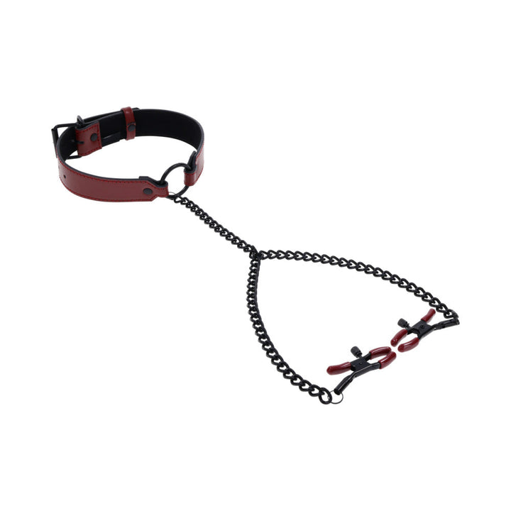 Sportsheets Saffron Collar with Nipple Clamps - Headshop.com