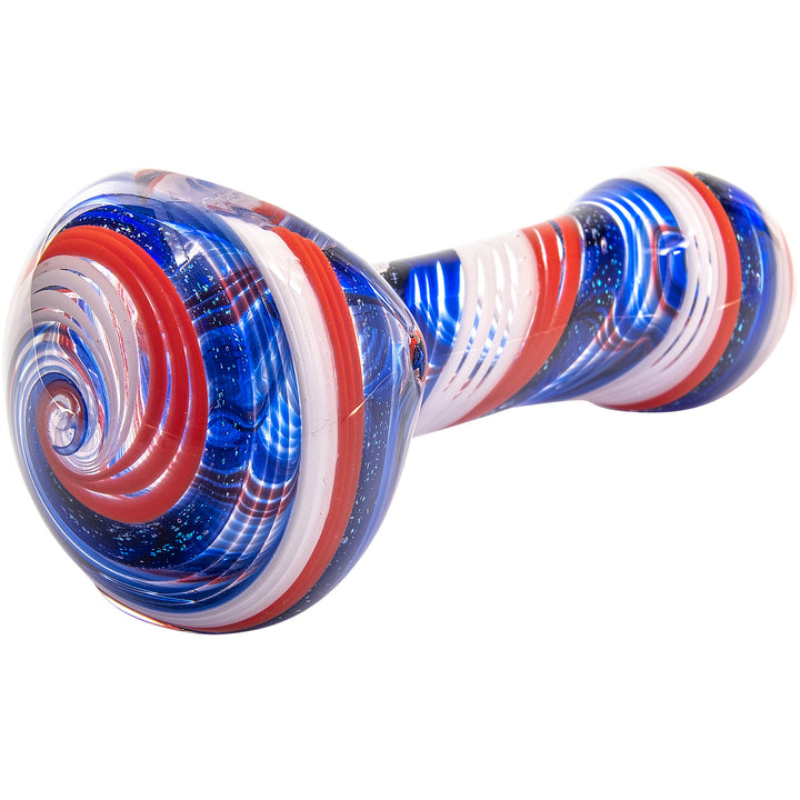 LA Pipes Stars and Stripes Independence Glass Spoon Pipe - Headshop.com