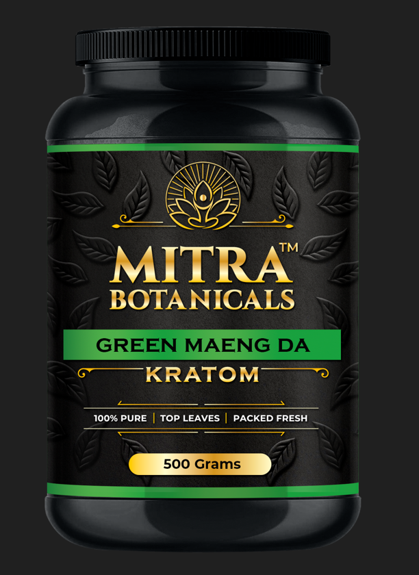 Mitra Botanicals Green Maeng Da – Kratom (500 Grams Powder) - Headshop.com