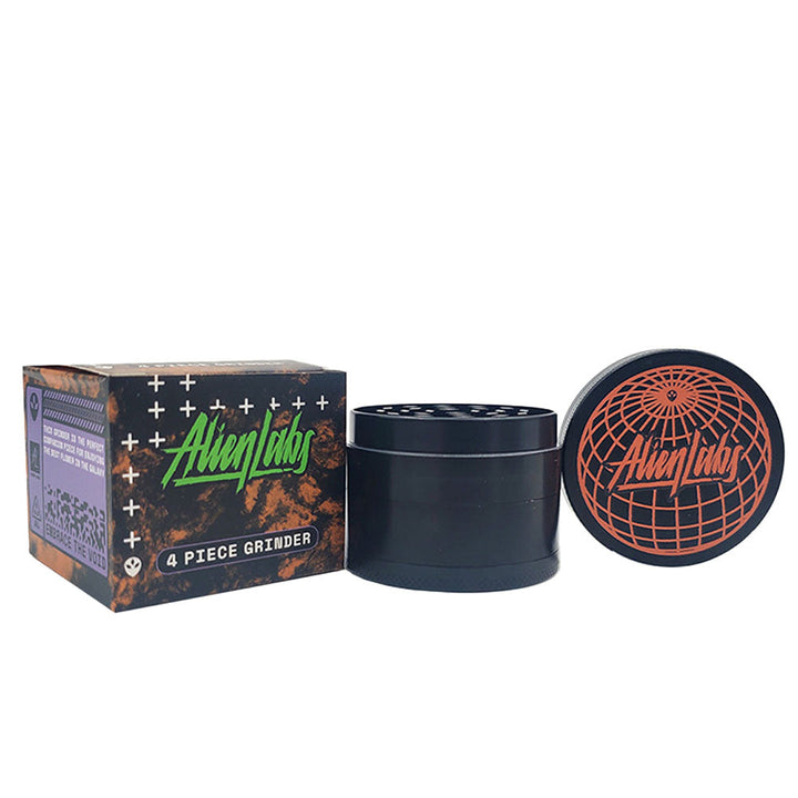 Alien Labs Aluminum Grinder - Globe / 4pc / 2.25" - Headshop.com