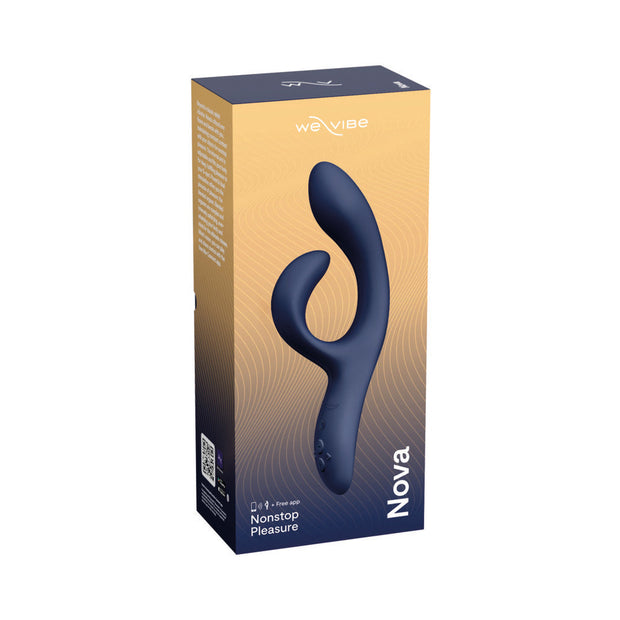 We-Vibe Nova 2 Rechargeable Flexible Silicone Rabbit Vibrator Midnight Blue - Headshop.com